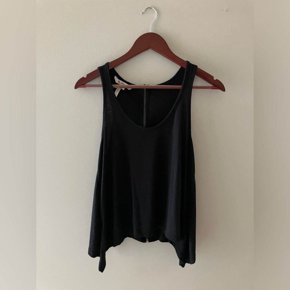 BCBGeneration Black Scoop Neck Tank Top